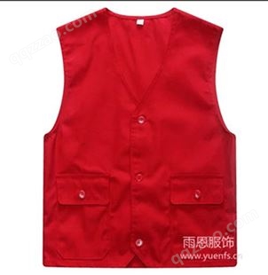 工厂现货定制志愿者马甲 新款红色户外广告活动多口袋志愿者马甲  雨恩服饰现货定做都可以印LOGO