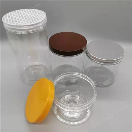 透明食品罐  透明密封食品塑料罐 PET透明广口食品包装瓶 规格标准
