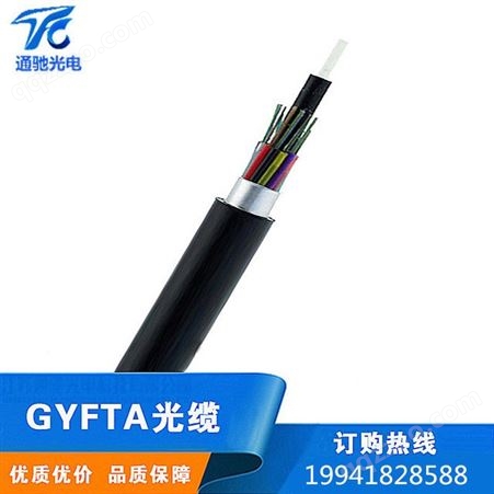 室外单模光缆GYFTA-12B1 非金属铠装管道架空光缆  芯数定制