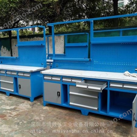 重型工作台定制工作桌不锈钢实验台带挂板工具台重型钳工台