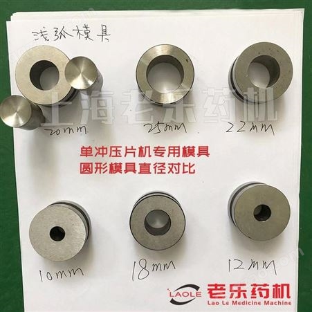 上海老乐机械 奶片单冲压片机模具 压片机异型模具定制