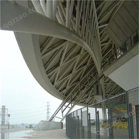 弧形管桁架候车厅管桁网架工程深化加工安装一体化