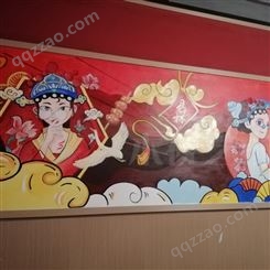 成都墙体彩绘 餐饮店壁画彩绘设计