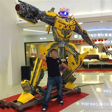 6米大型变形金刚模型 黄色汽车喷漆 大黄蜂机器人模型 来图定制