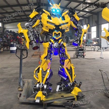尚武户外展览变形金刚摆件 铁艺机器人钢雕塑 大型变形金刚模型