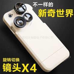 镜头手机壳深圳火狼手机壳带鱼眼镜头手机保护套工厂