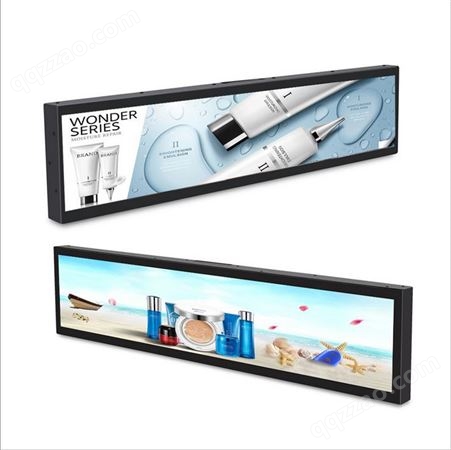 深圳厂家直供条形广告机 高清液晶显示器 电子字幕长条广告屏