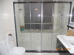 精装修楼盘简易淋浴房 淋浴屏风 玻璃隔断厂家