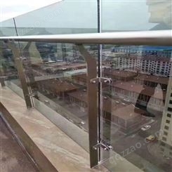 沐晟钢业 商场304不锈钢楼梯扶手玻璃立柱  栏杆配件可提供安装