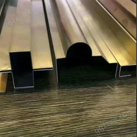 沐晟钢业 佛山厂家生产钛金吊顶包边条背景墙嵌入式金属装饰条