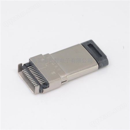 USB3.1公头，TYPE-C拉伸公头双壳半插半贴有盖typeC公头USB，TYPE-C生产厂家