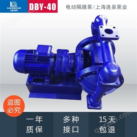 上海连泉 DBY-80大流量铸铁电动隔膜泵 DBY100不锈钢电动隔膜泵