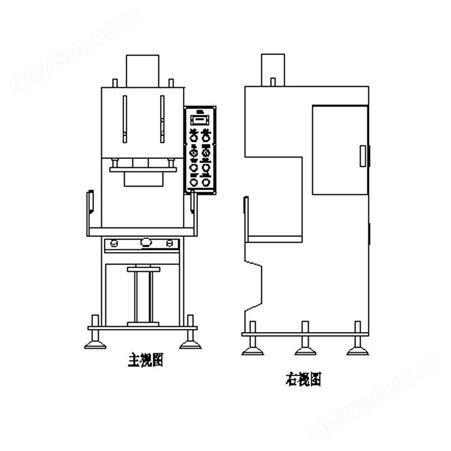 东莞C型开放式结构单臂油压机钢板焊接结构,机器强度稳定