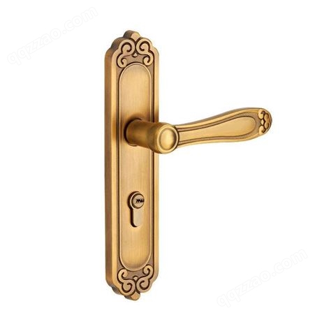 雅金室内木门锁 锌合金黄古铜执手锁