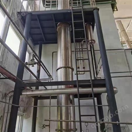 二手不锈钢酒精回收塔 高速蒸馏设备 多功能精馏塔 乙醇回收浓缩器
