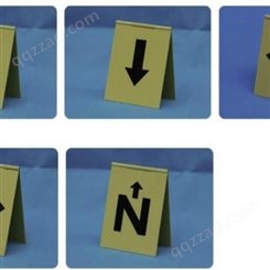 北京华兴瑞安  合页式黄色塑料物证牌(上下左右北)折叠黄色物证牌，物证标记牌