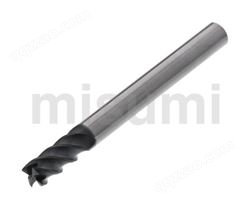 米思米 现货供应 ALC涂层硬质合金平头型立铣刀 3刃/4刃/45°螺旋角/短刃型 ALC-HEM4SC3