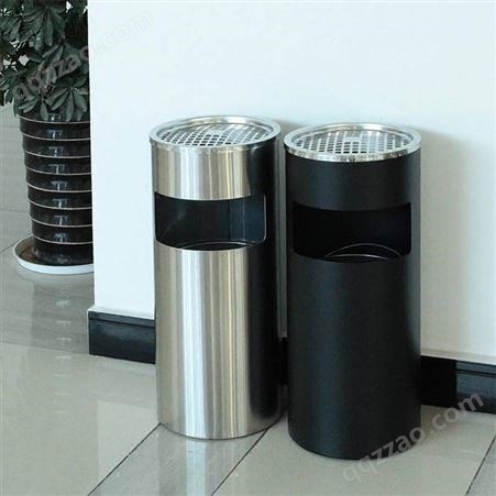 大容量办公楼区不锈钢垃圾桶清洁桶垃圾回收箱桶可移动方形圆形可选