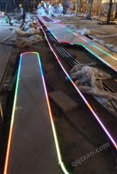 千易优质供应彩色led不锈钢重力感应互动钢琴深渊地砖灯订制