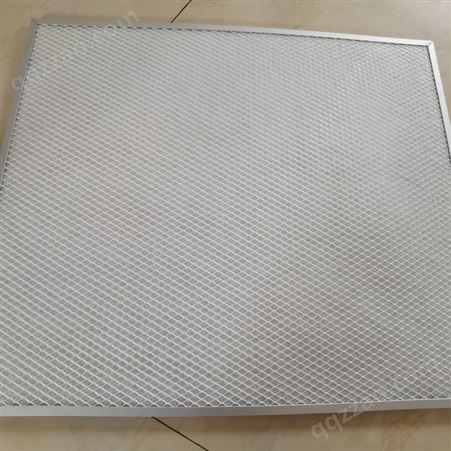 H13空气过滤器-苏州金属铝网-折叠式初效过滤网-镀锌框铝网初效过滤器