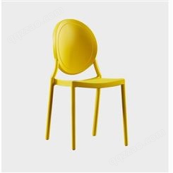 潮汕现代简约塑料彩色椅子成人靠背椅餐椅创意休闲椅会议办公椅子