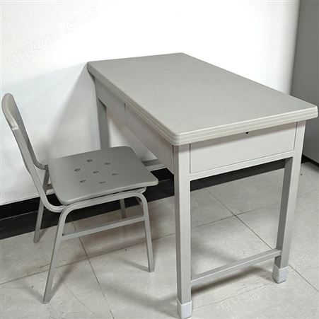 学校学生课桌 办公室带抽屉办公学习桌 钢塑二屉桌