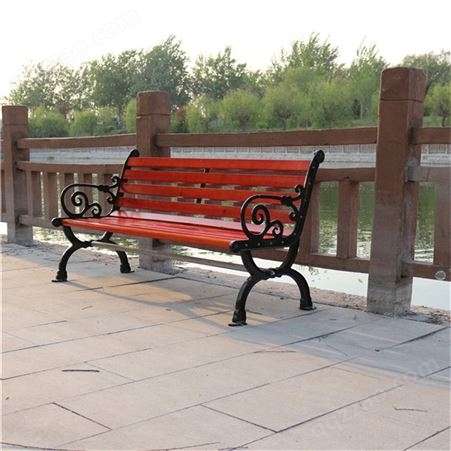 林静 美中国台湾休闲椅 木质公园椅 公园椅 铸铁休闲椅 广场椅 欢迎